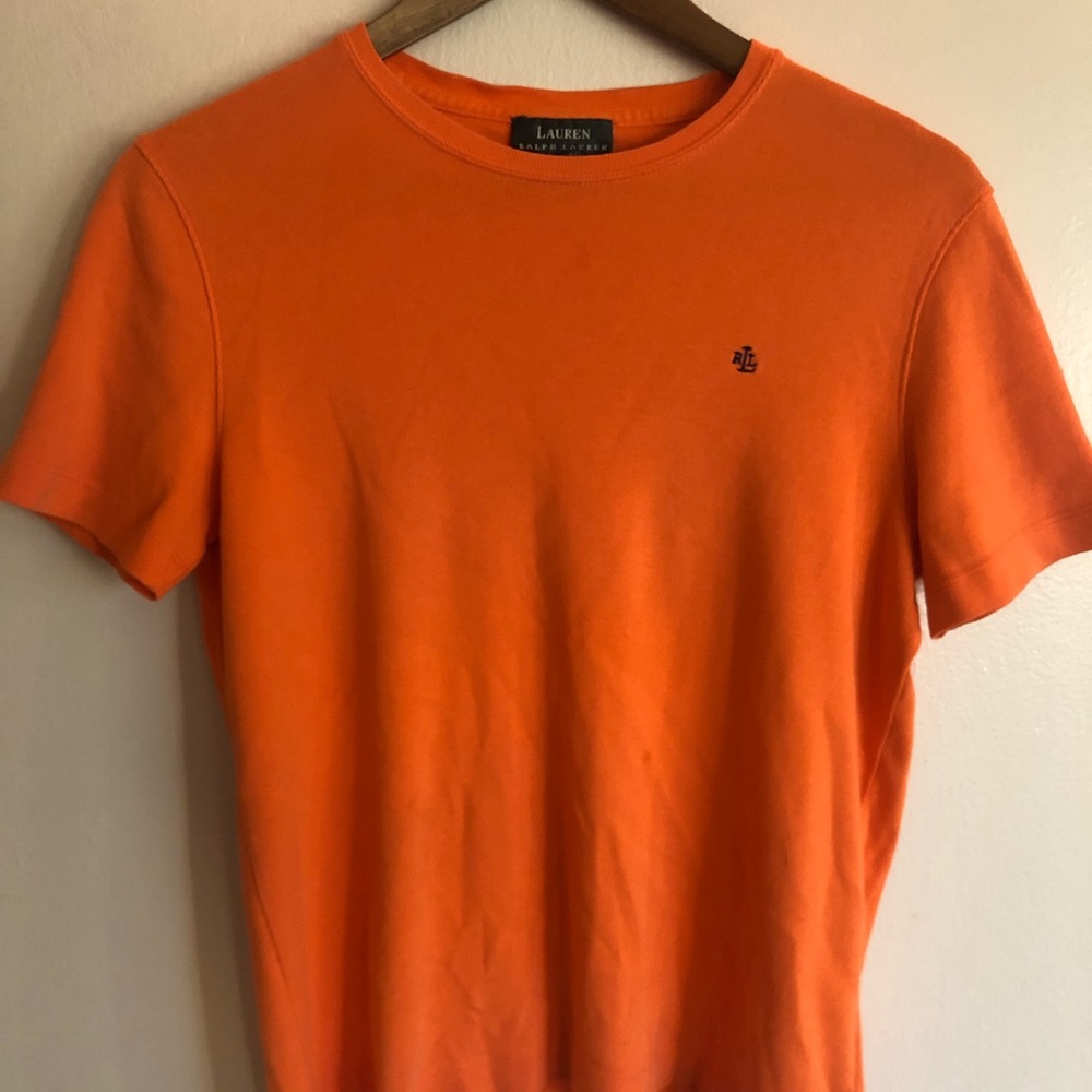 Ralph Lauren Orange Gently Used Polo Tee